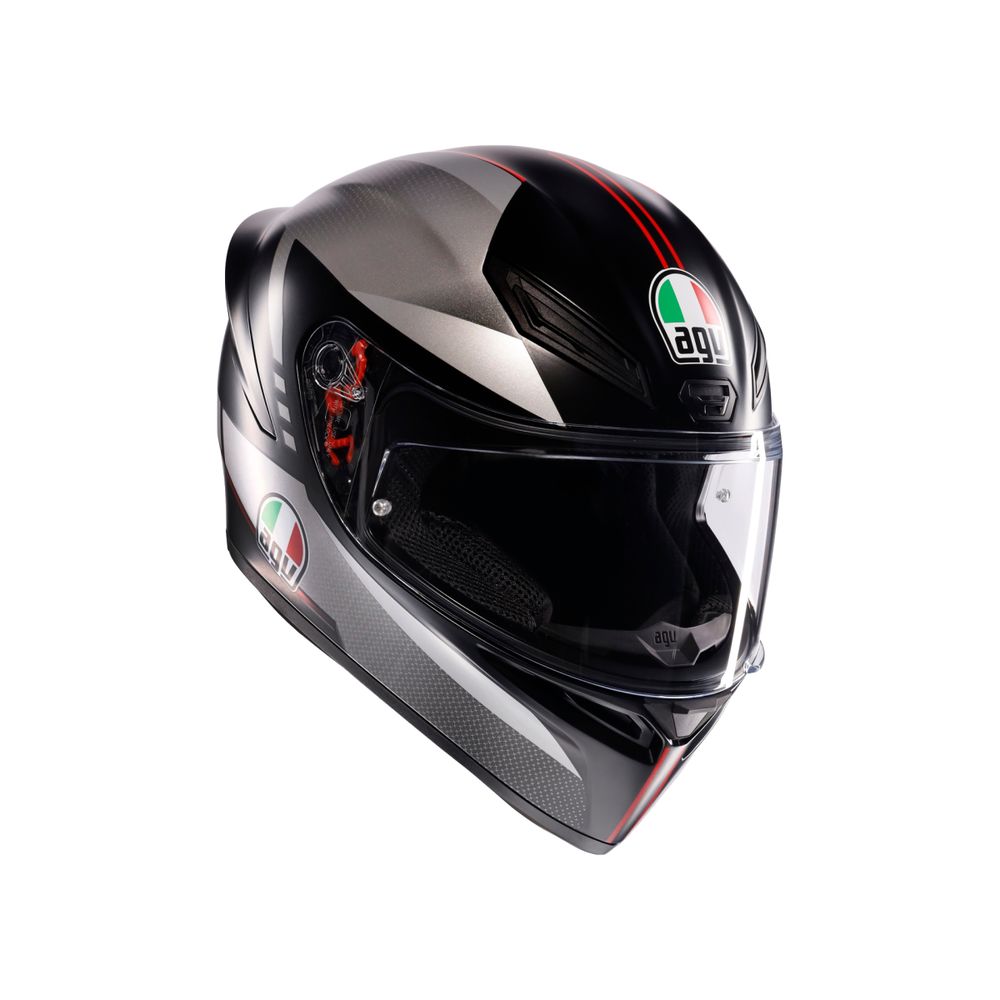 AGV KASK/K1 S LAP MATT BLACK/GREY/RED