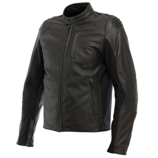 DAINESE CEKET ISTRICE QDF LEATHER JACKET DARK-BROWN