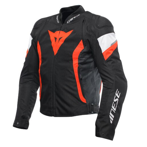 DAINESE CEKET/AVRO 5 TEX JACKET BLACK/RED-FLUO/WHİTE