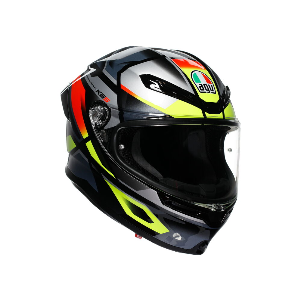 AGV KASK/K6 S MPLK ERAZER BLACK/RED YELLOW FLUO