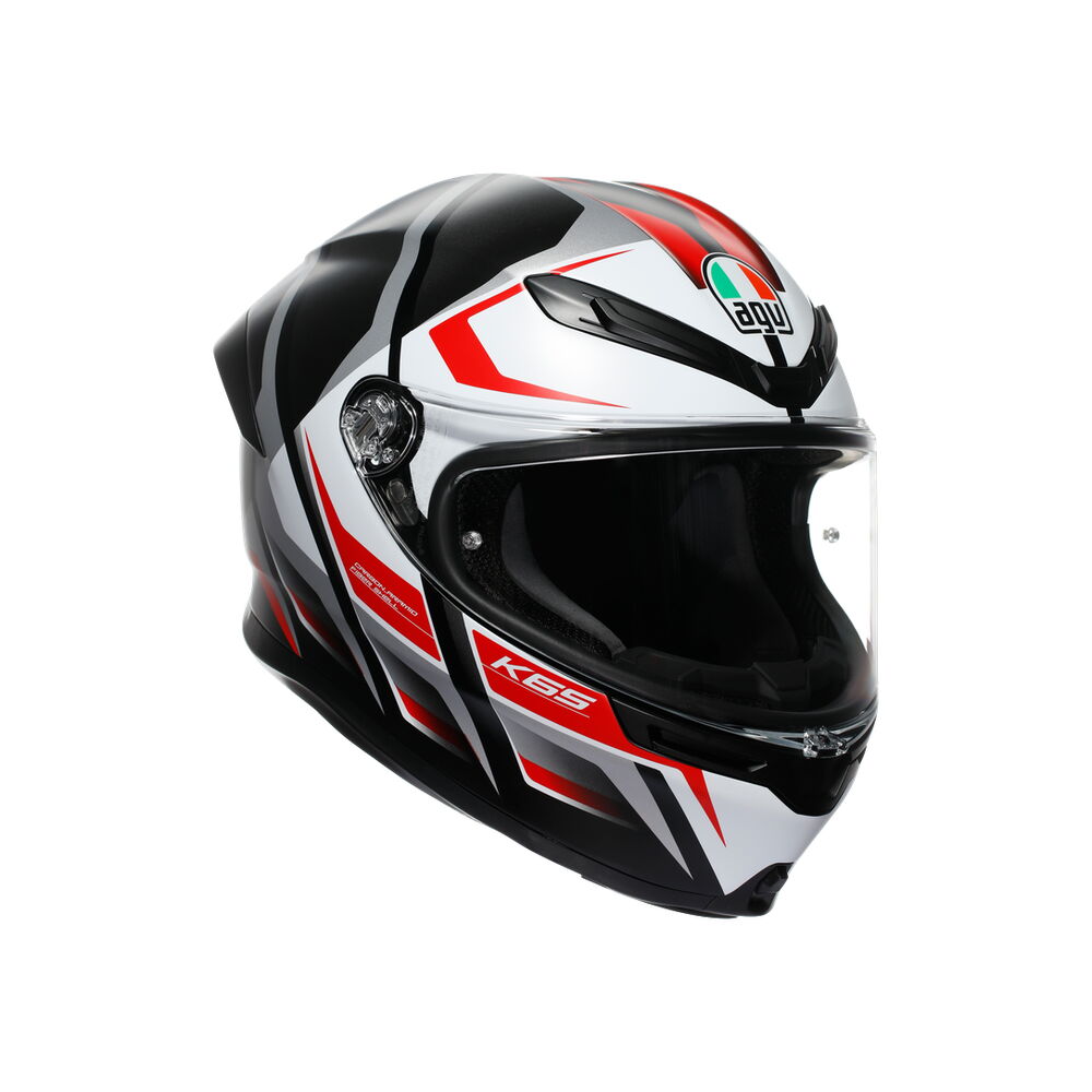 AGV KASK/K6 S MPLK KARVE MATT BLACK WHİTE RED