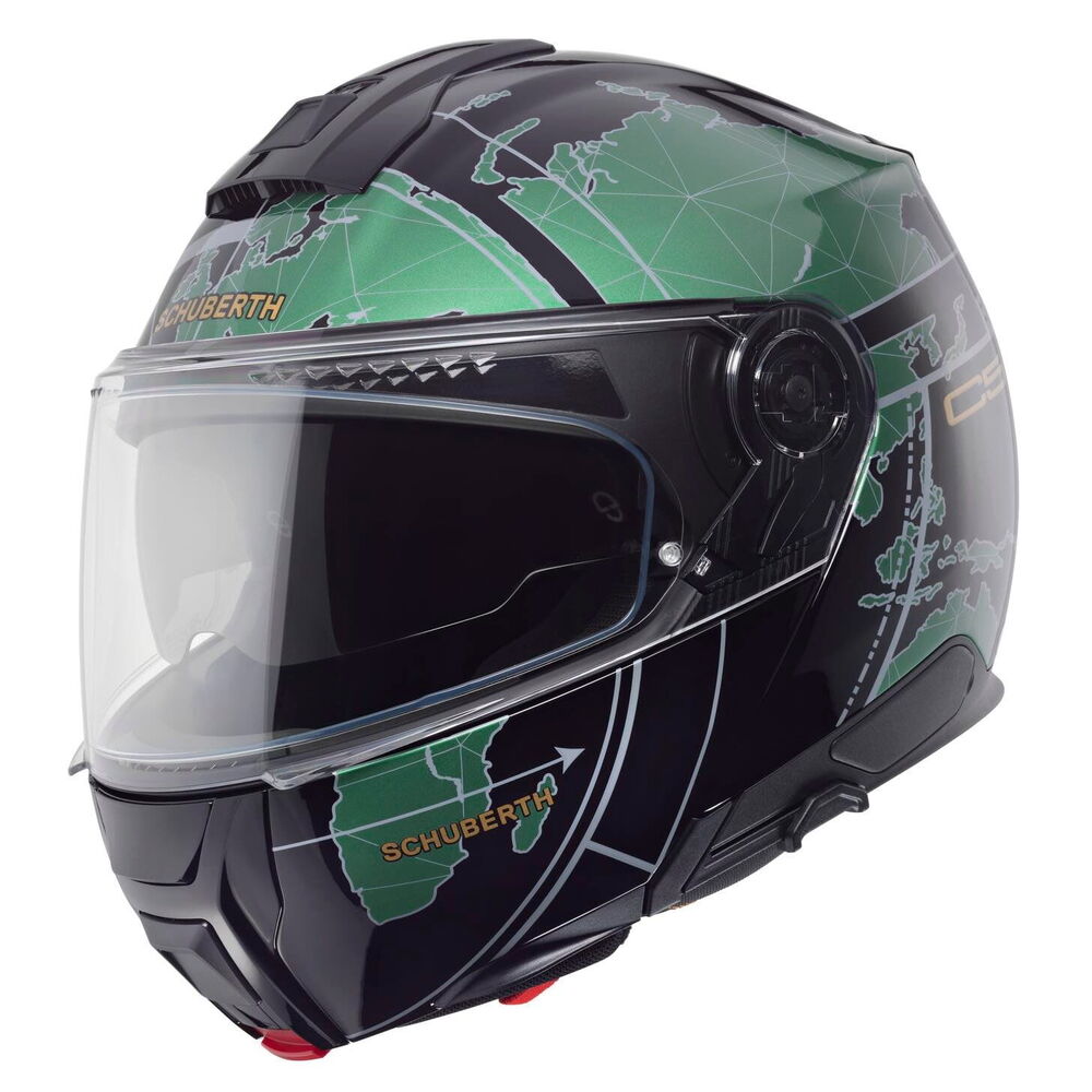 SCHUBERTH C5 GLOBE GREEN ÇENE AÇILIR MOTOSİKLET KASKI