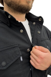 TheBikerJeans Eagle Black Korumalı Motosiklet Gömleği Erkek #5