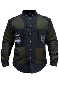 TheBikerJeans Eagle Black Korumalı Motosiklet Gömleği Erkek #4