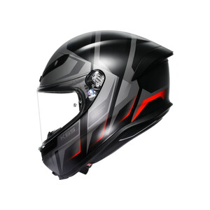 AGV KASK/K6 S MPLK KARVE MATT BLK GREY RED #4